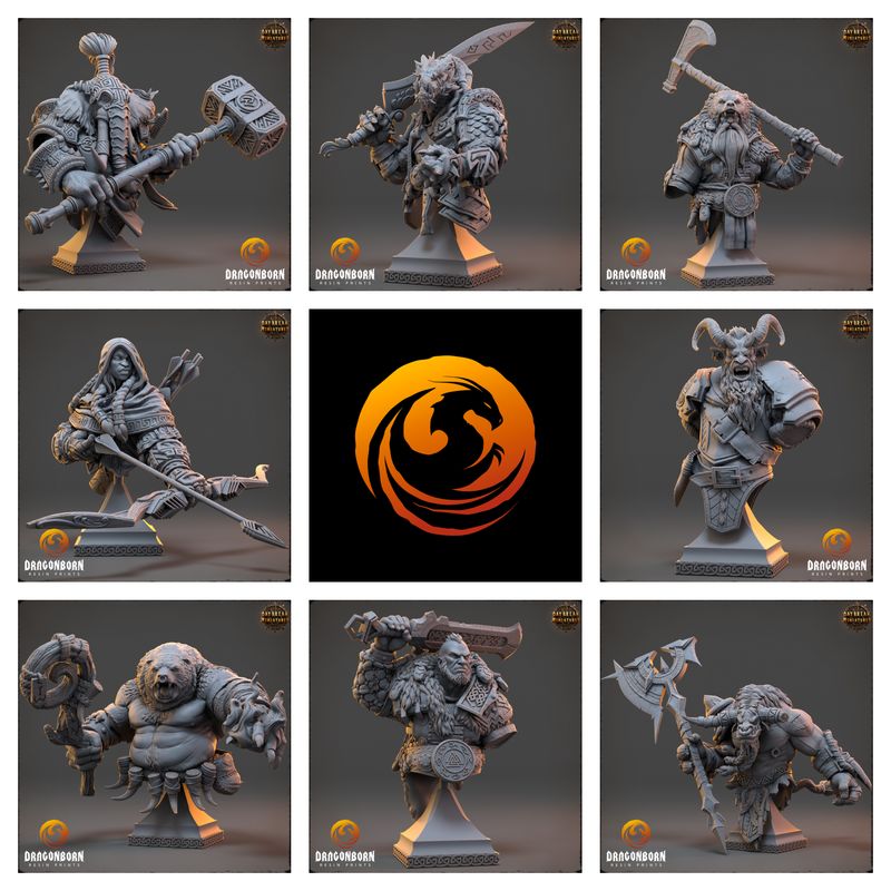 Daybreak Miniatures Display Edition Fantasy Busts Set 9