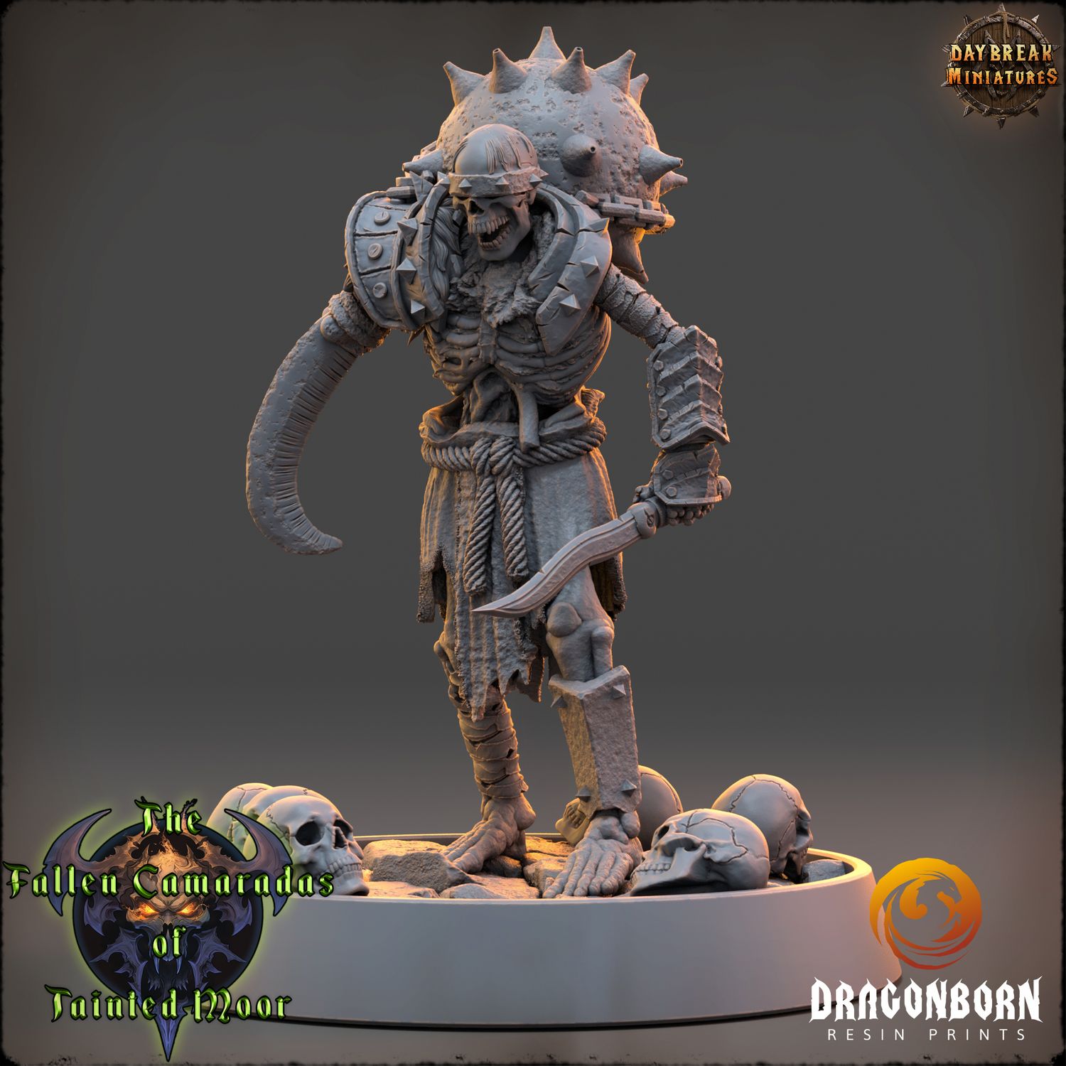 Blightpowder Engineer of the Tainted Moor - Undead Warrior DnD RPG Wargaming Miniatures