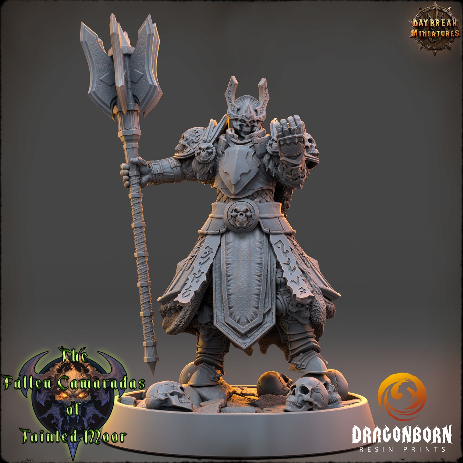 Bone Warden of the Ashen Guard - Undead Warrior DnD RPG Wargaming Miniatures