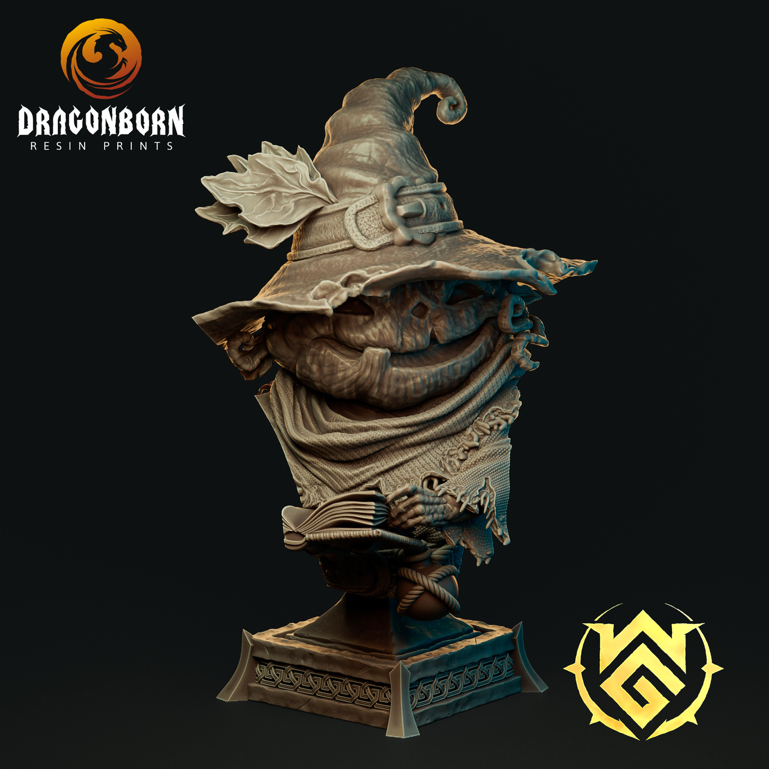 Bust of Pumpkin Witch - Halfling Wizard Acolyte