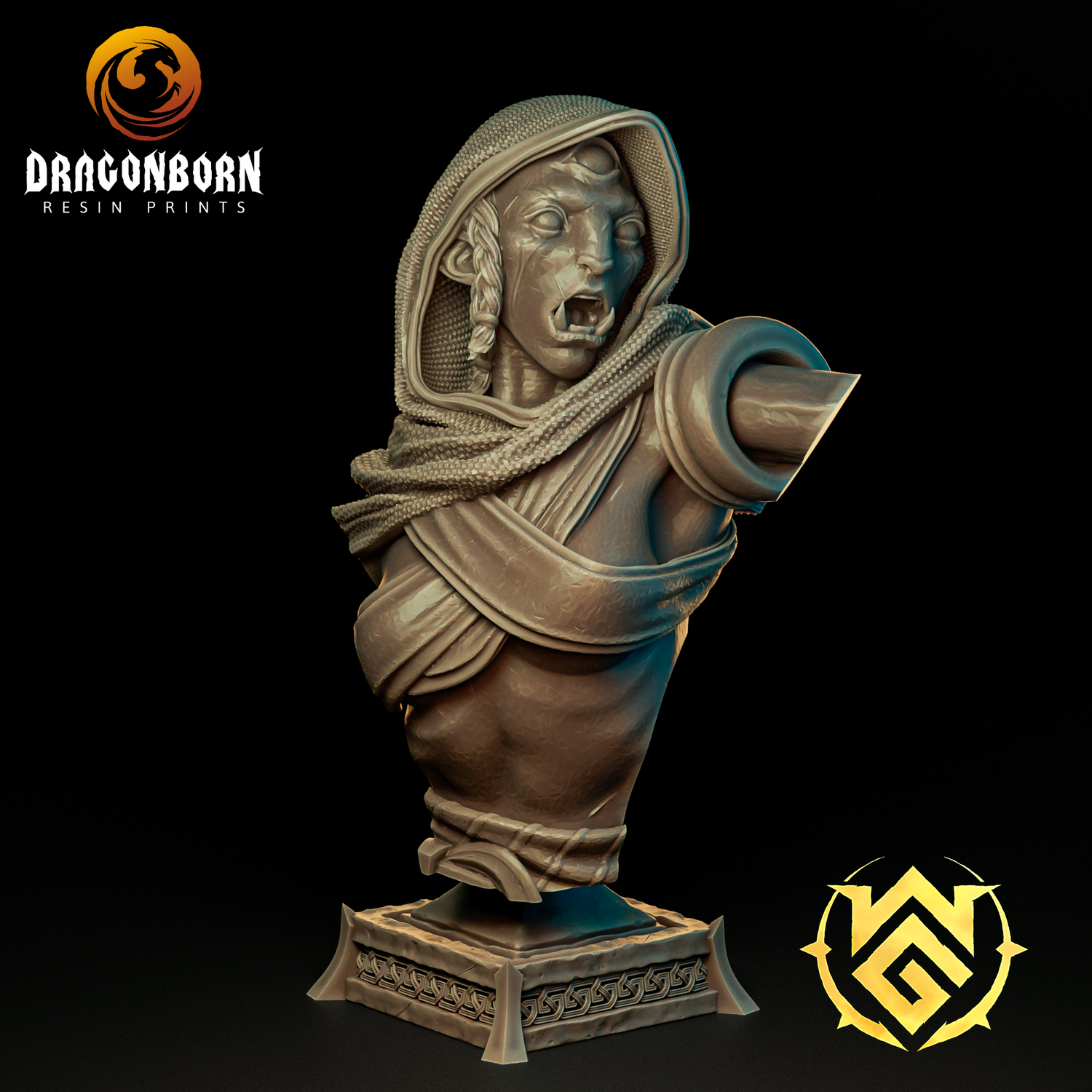 Bust of Dagger-Dancer - Half-Orc Sorceress