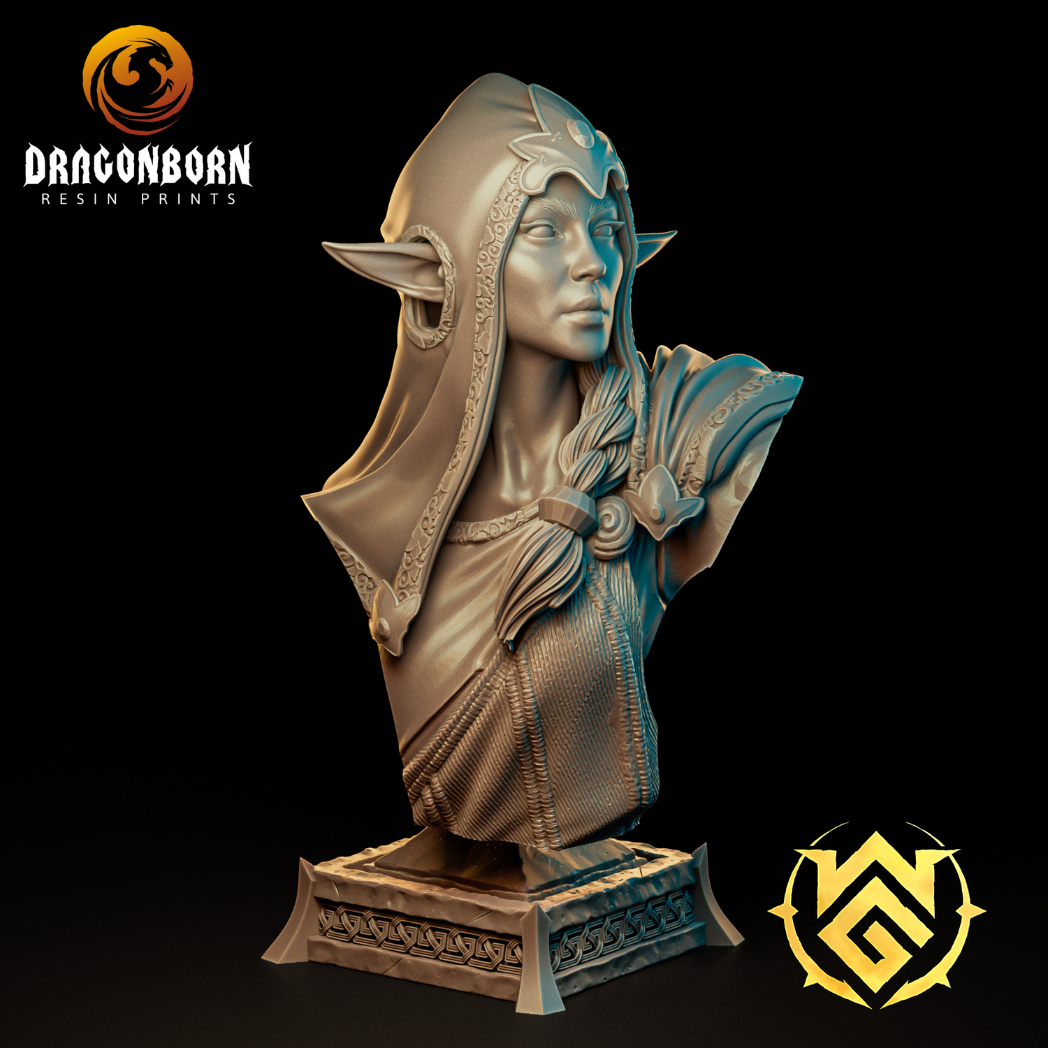Bust of Iris, the Luminary - High Elf Cleric Acolyte