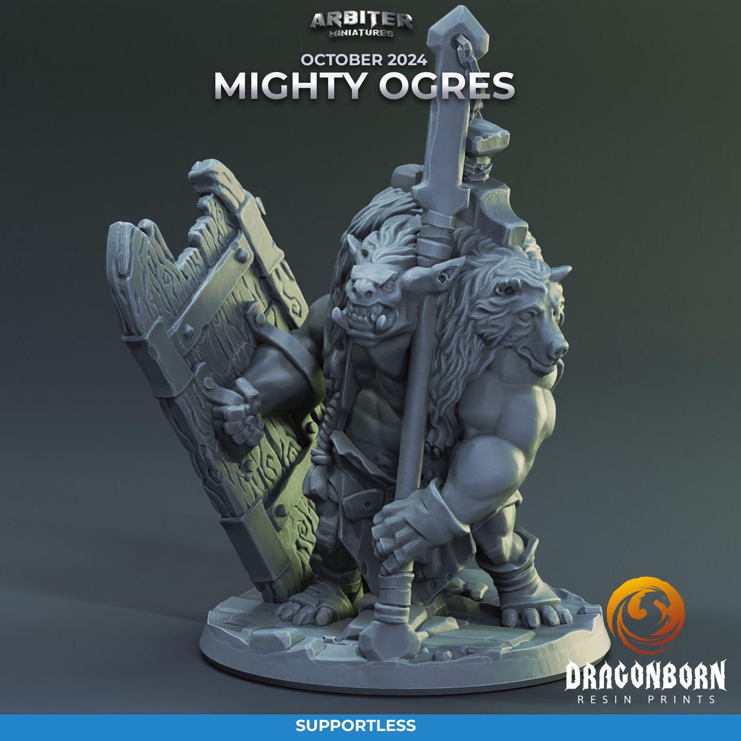 Ogre 3 [24/10] - DnD RPG Wargaming Miniatures - supportless version