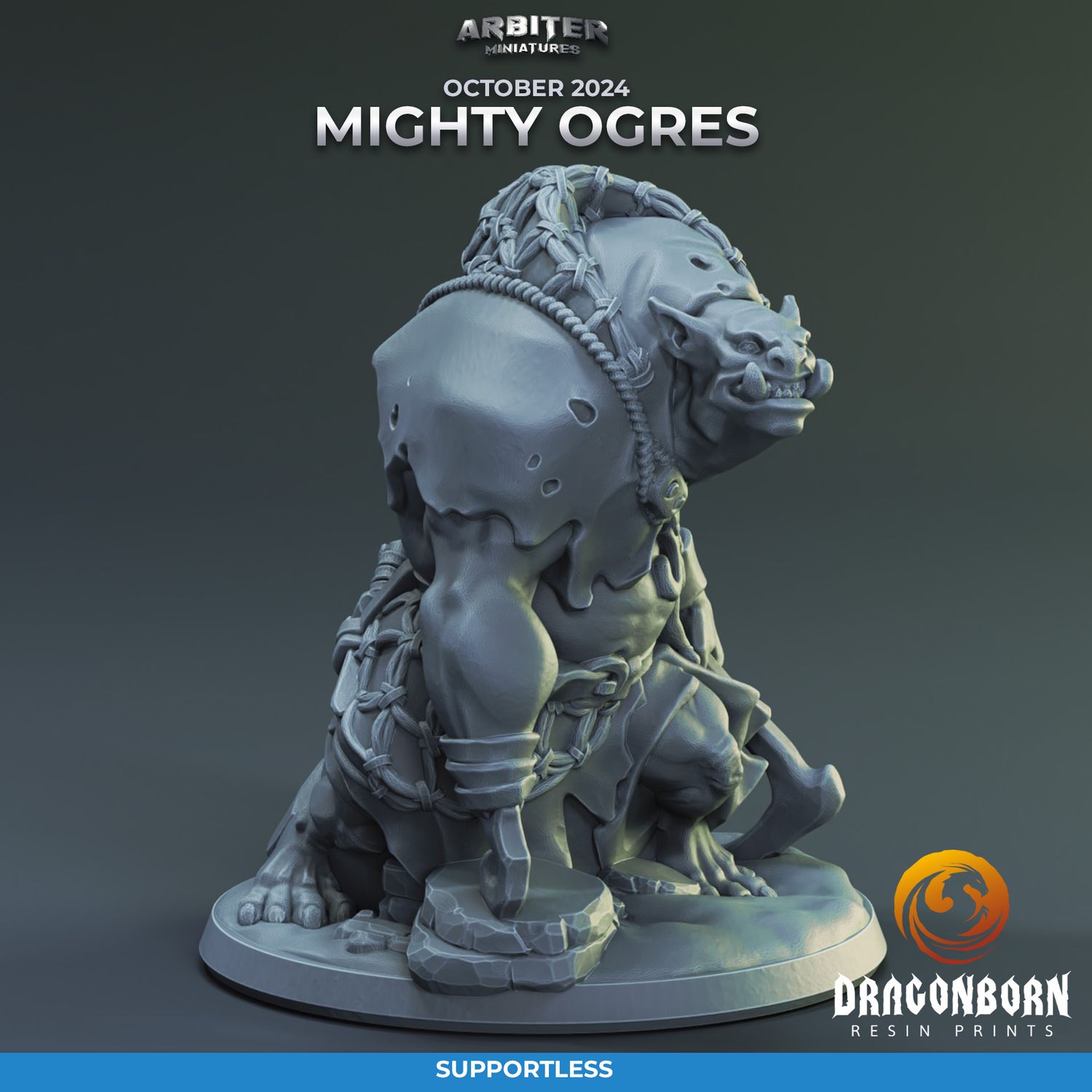 Ogre 1 [24/10] - DnD RPG Wargaming Miniatures - supportless version