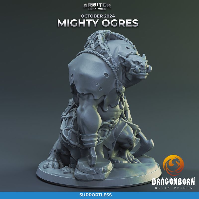 Ogre 1 [24/10] - DnD RPG Wargaming Miniatures - supportless version
