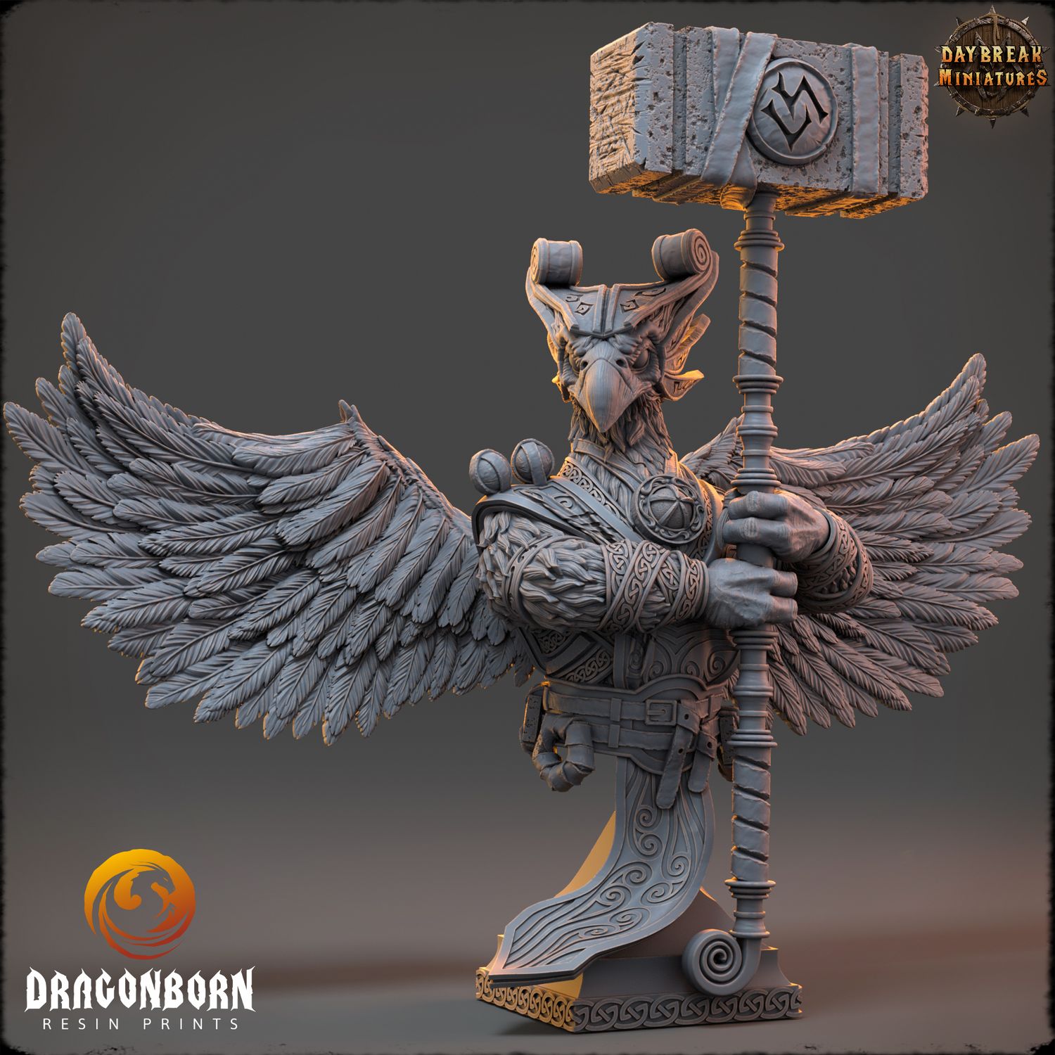 Enok Bluefeather - Birdkin Warrior Bust