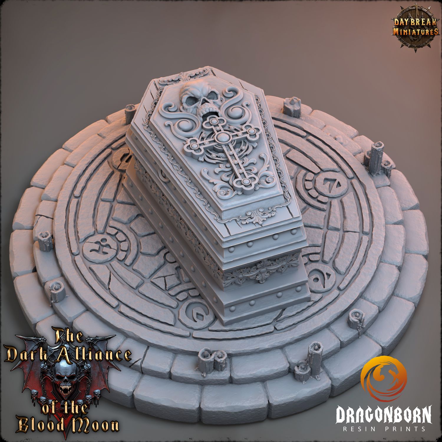 Tomb of Prince Alaric Moonveil - Vampire Warrior DnD RPG Wargaming Miniatures