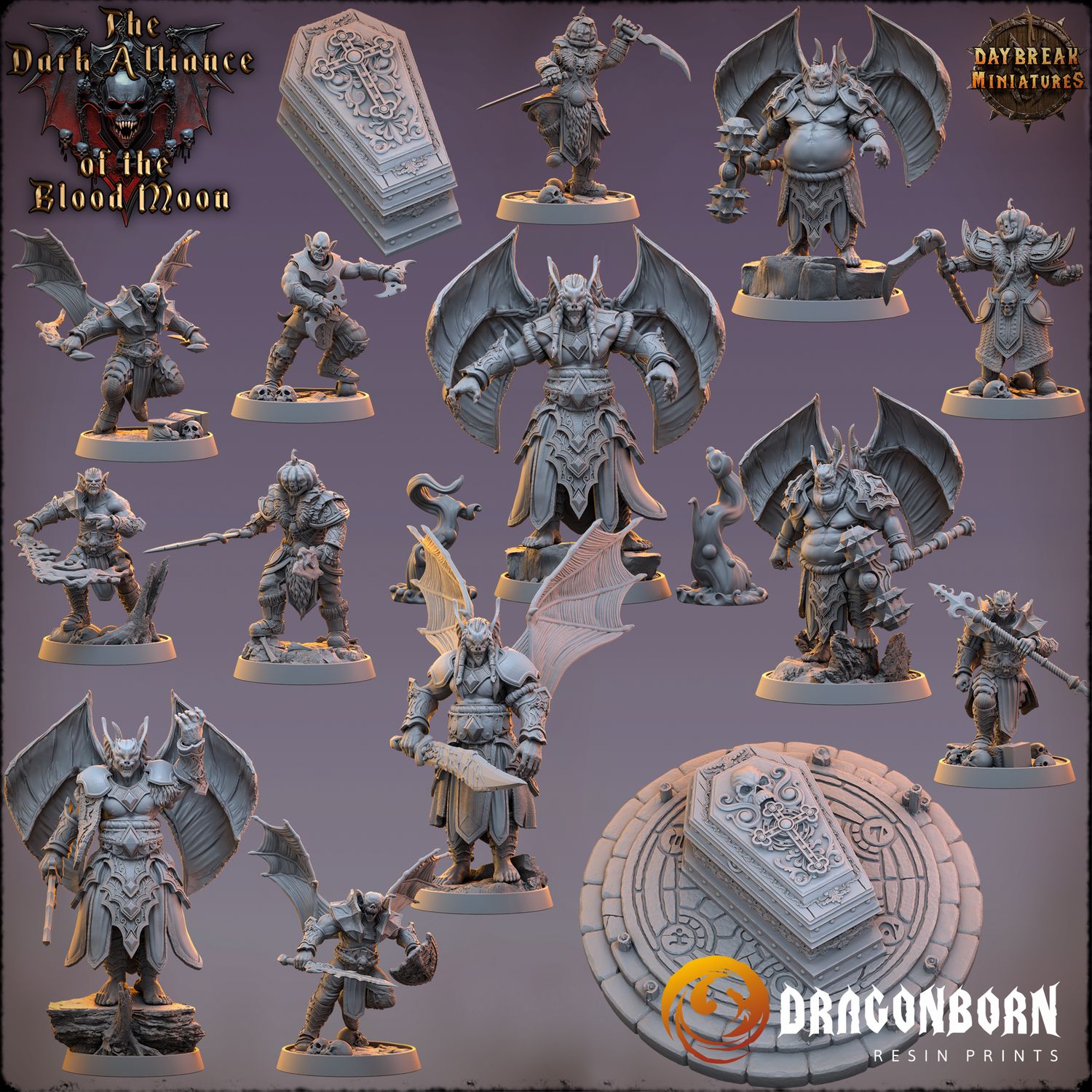 Dark Alliance of the Blood Moon - Vampire Warriors DnD RPG Wargaming Miniatures