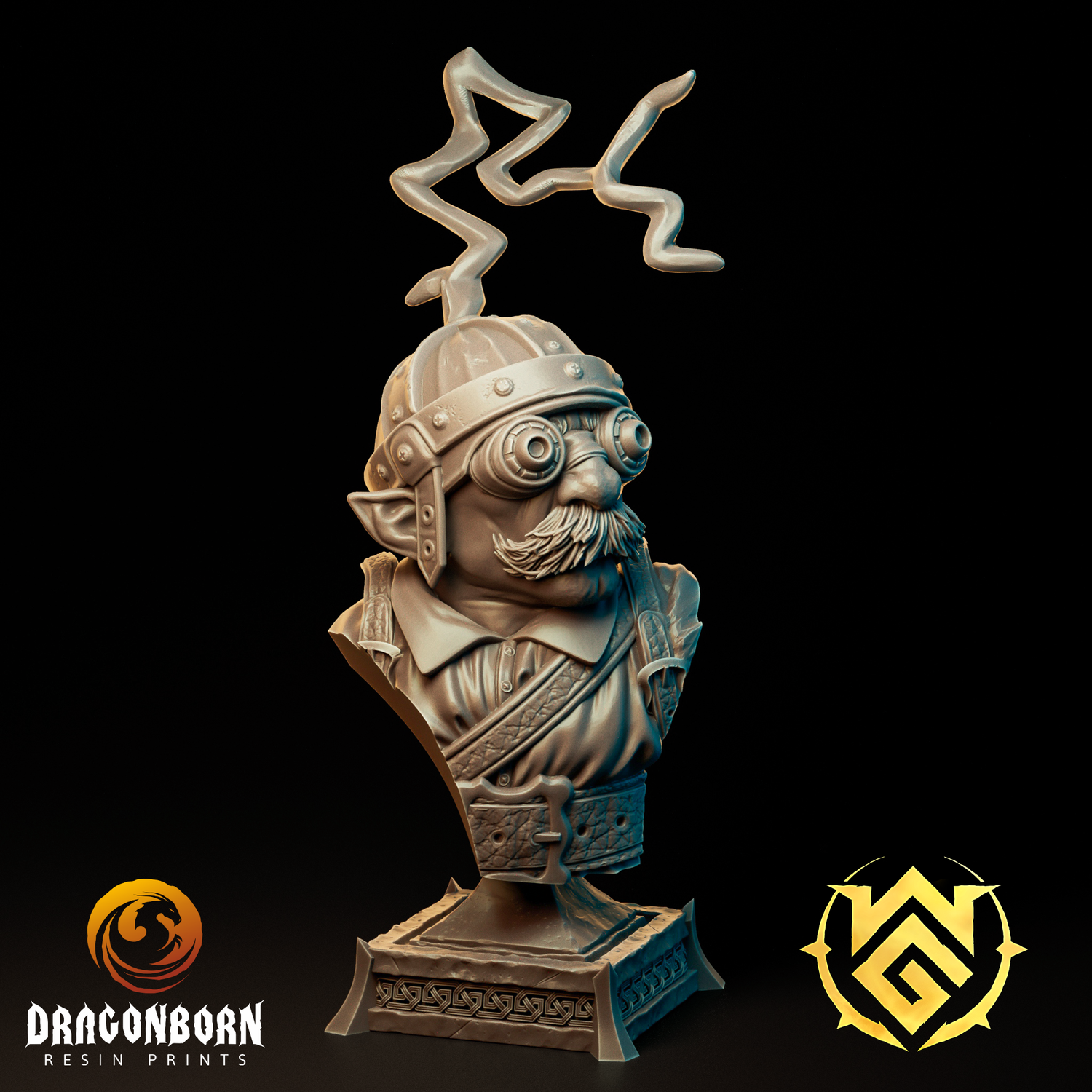 Bust of The Electromancer - Gnome Wizard Inventor