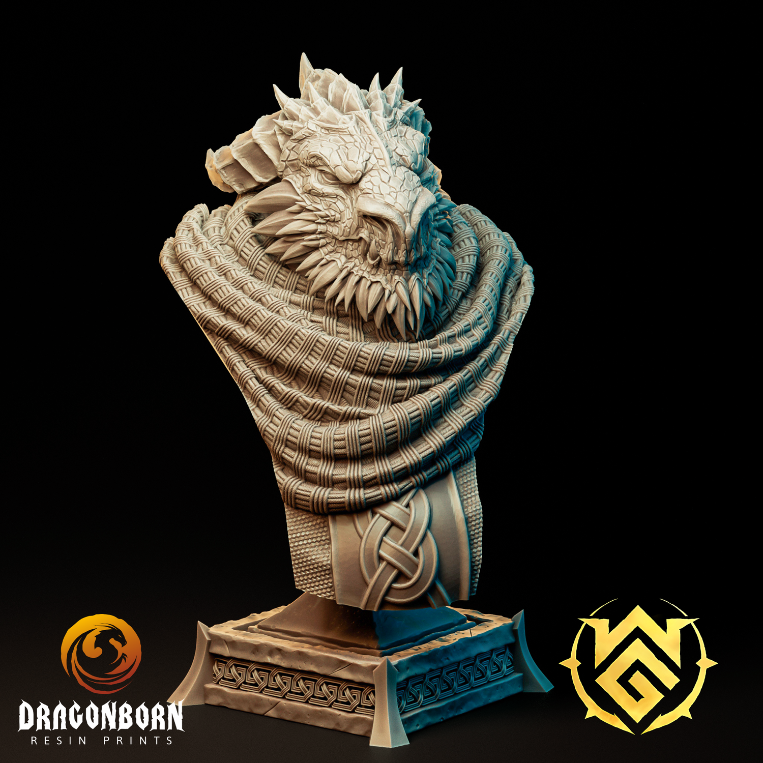 Bust of Purveyor Galadreth - Dragonborn Wizard Arcane Merchant
