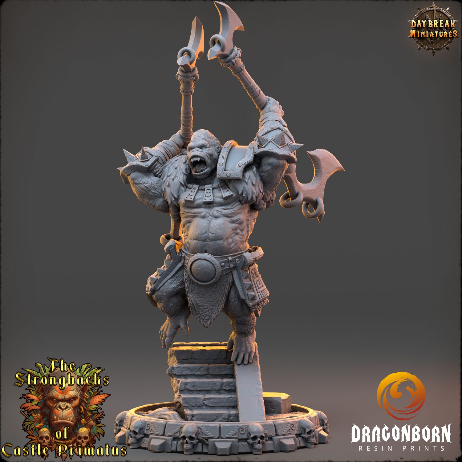 Kael Ithron -  Apes Warrior DnD RPG Wargaming Miniatures