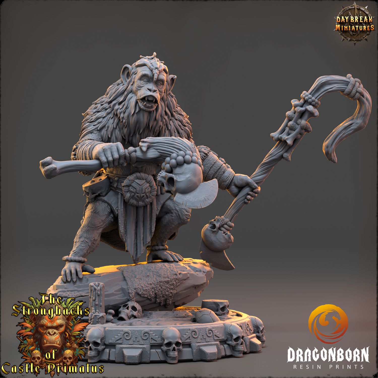 Brak Stormar -  Apes Warrior DnD RPG Wargaming Miniatures