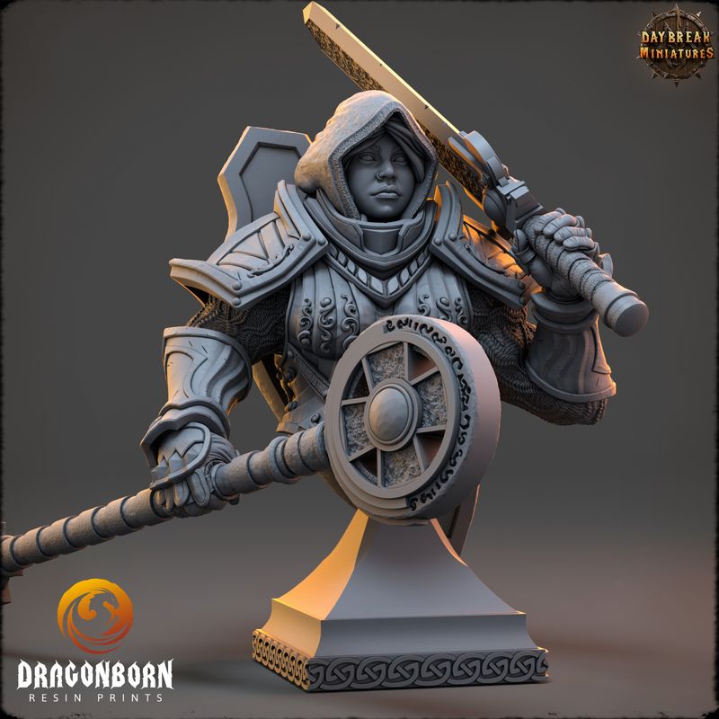 Élodie de l´Étoile Filante - Female Paladin Warrior Bust