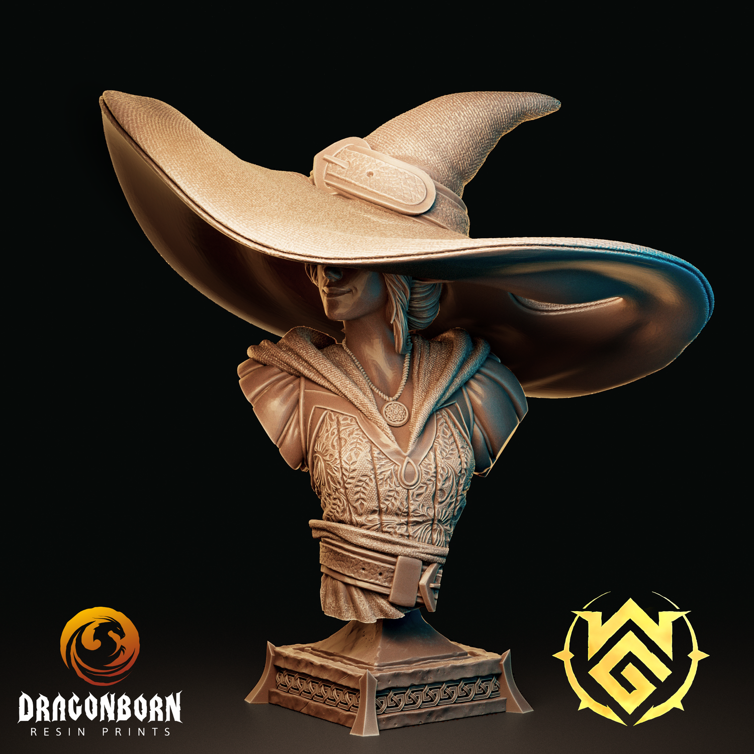 Bust of the Brim Wizard - Half-Elf Wizard Arcane Initiate