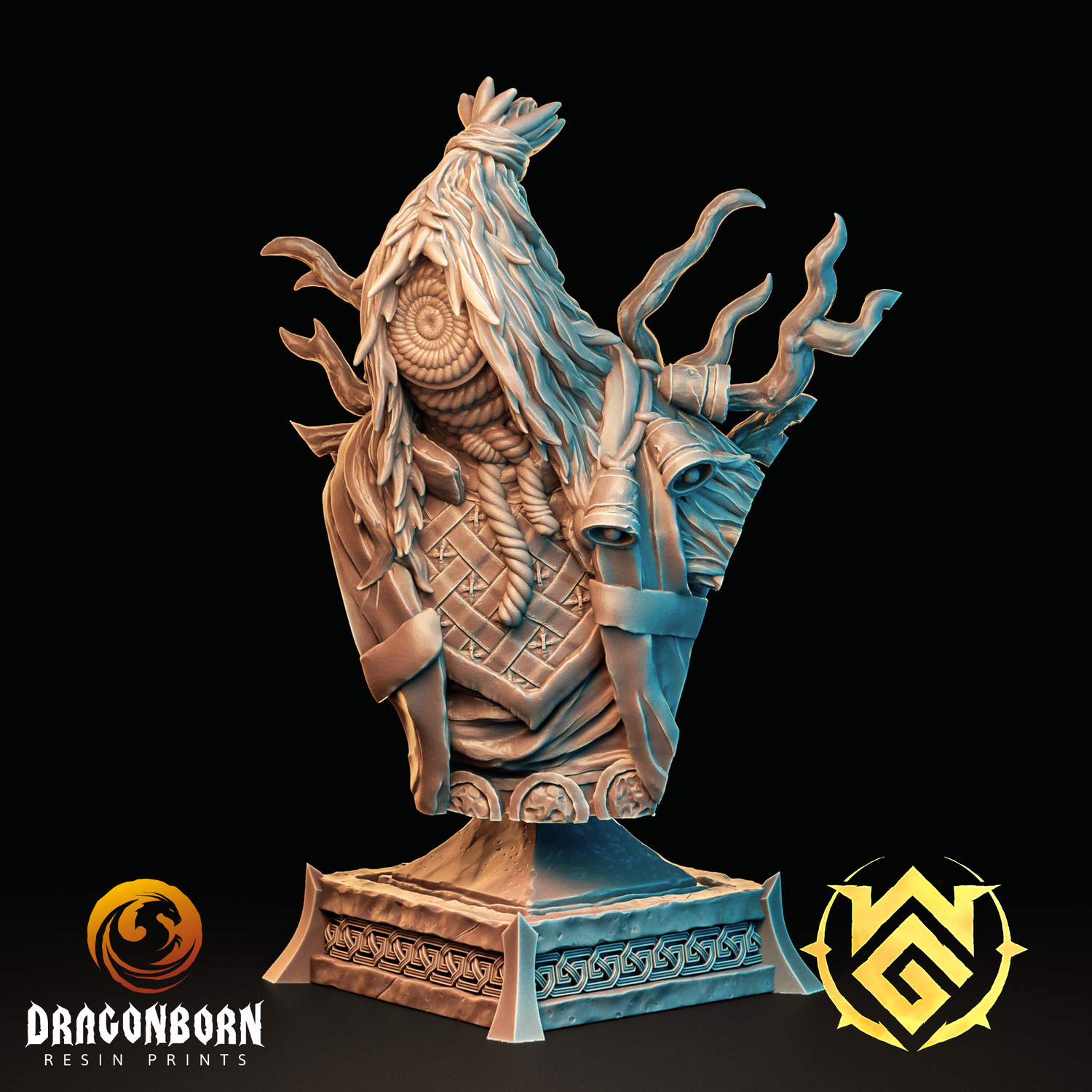 Bust of the Pyromant Keeper - Human Druid Beekeeper