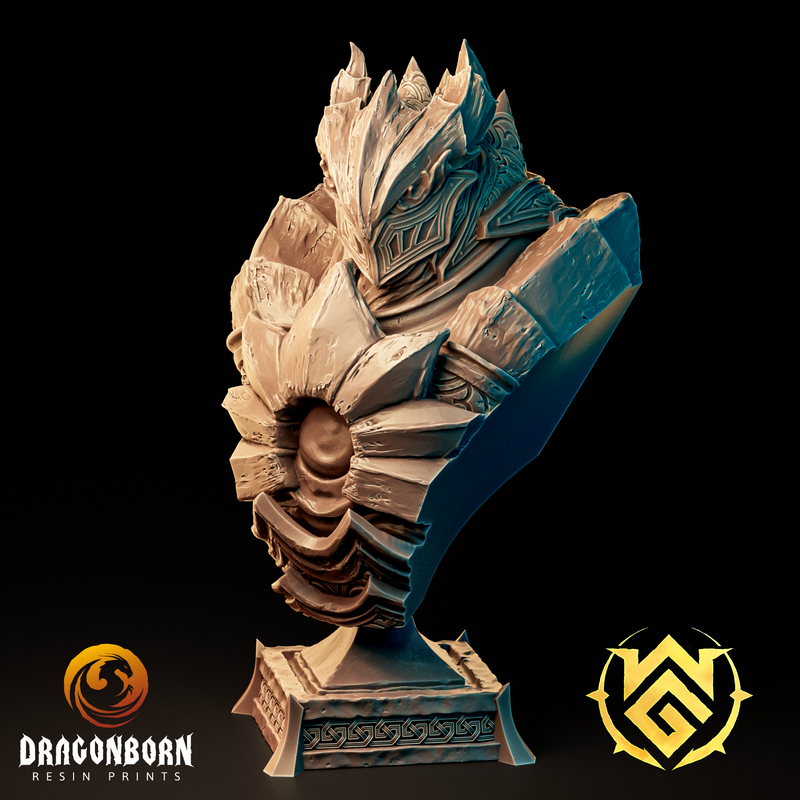 Bust of the Demonking Abolisher - Dragonborn Paladin