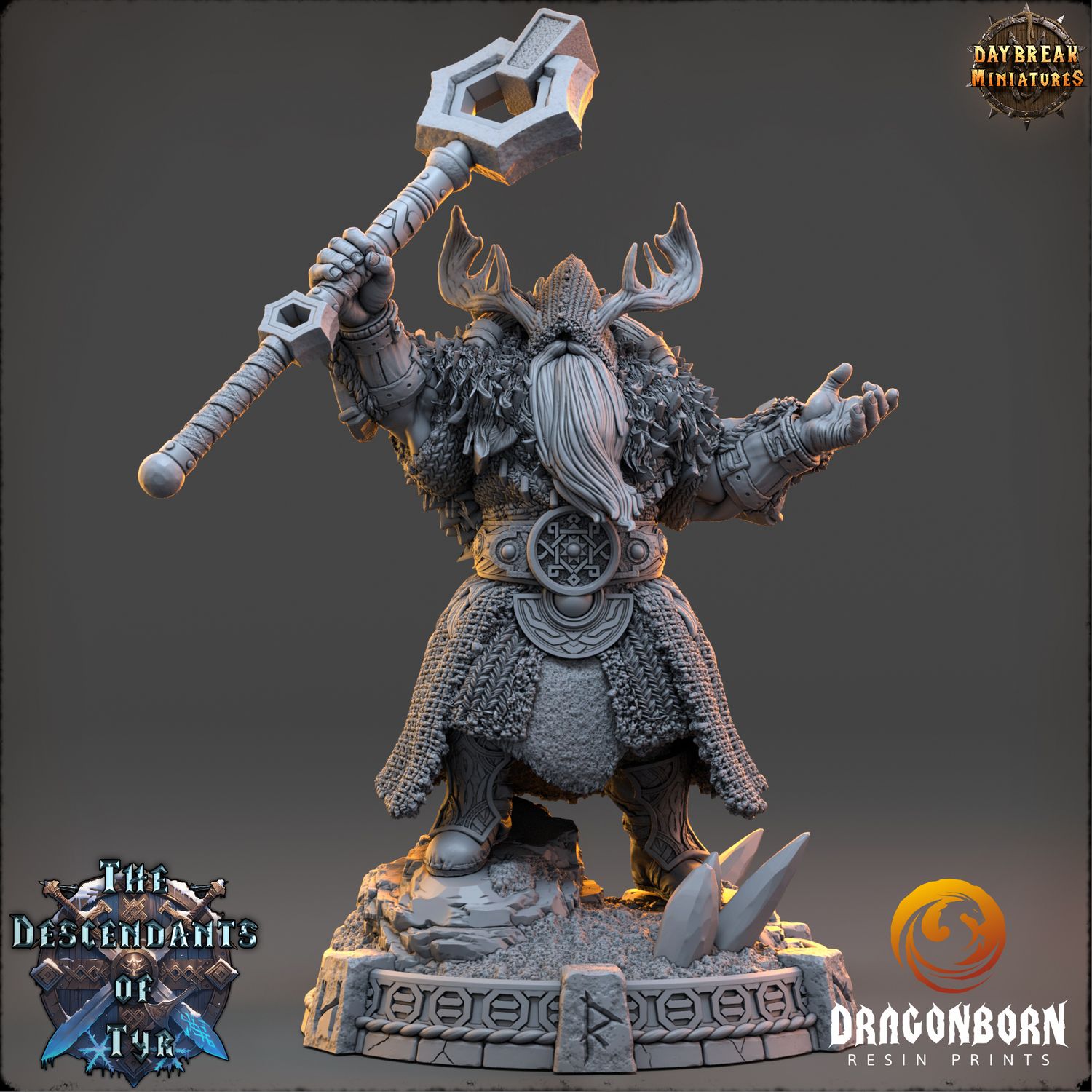 Master Edric Stoneglow - Viking Warrior DnD RPG Wargaming Miniatures