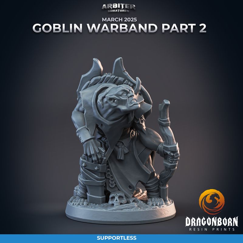 Goblin Archer 01 [25/03] - DnD RPG Wargaming Miniatures - supportless version