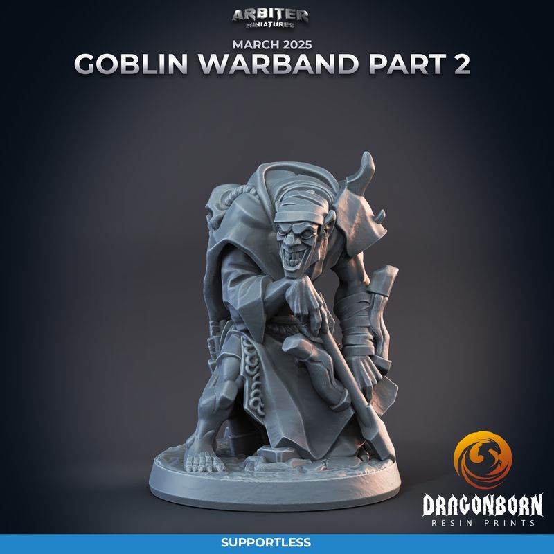 Goblin Archer 02 [25/03] - DnD RPG Wargaming Miniatures - supportless version