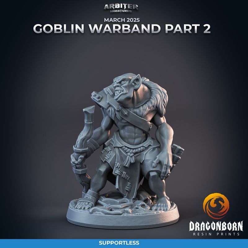 Goblin Archer 03 [25/03] - DnD RPG Wargaming Miniatures - supportless version