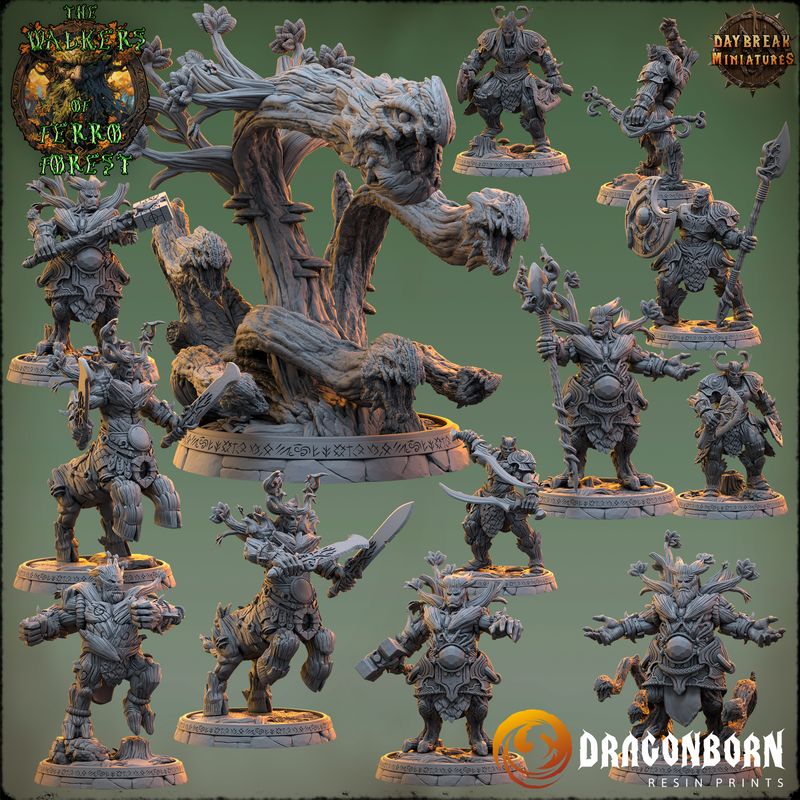 The Walkers of Ferro Forest - Ent Tree Warriors DnD RPG Wargaming Miniatures