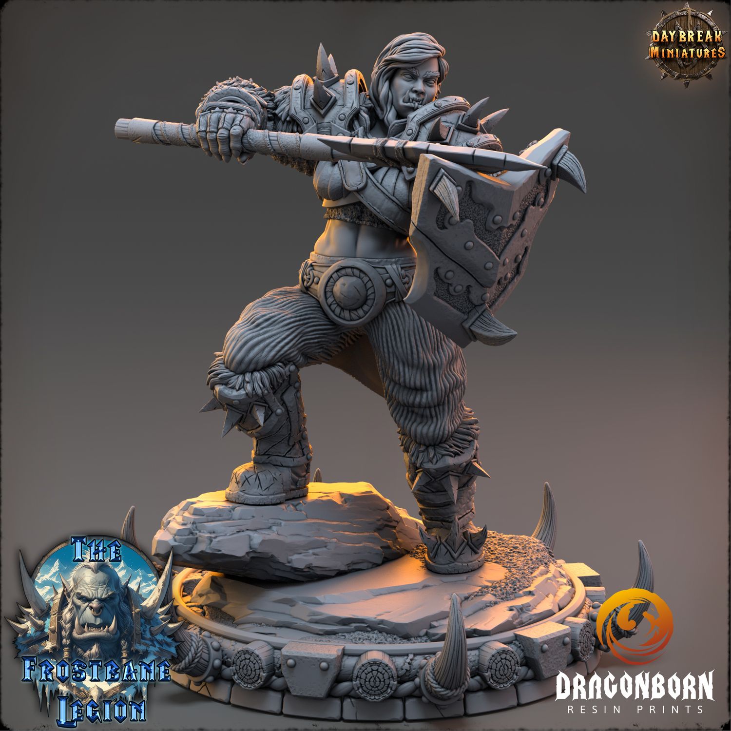 Kaelra Frostvein - Orc Ork Warrior DnD RPG Wargaming Miniatures