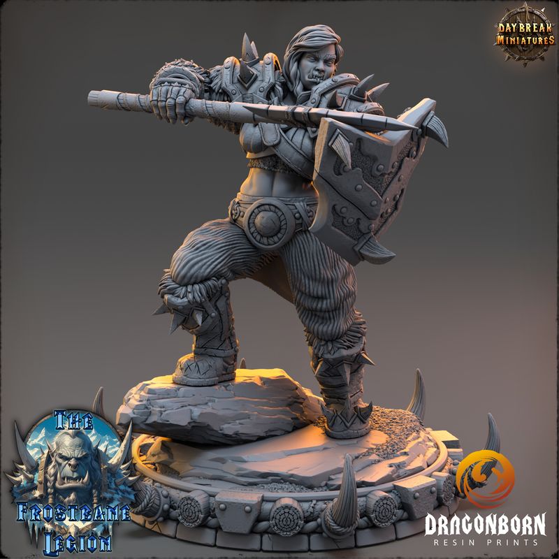 Kaelra Frostvein - Orc Ork Warrior DnD RPG Wargaming Miniatures