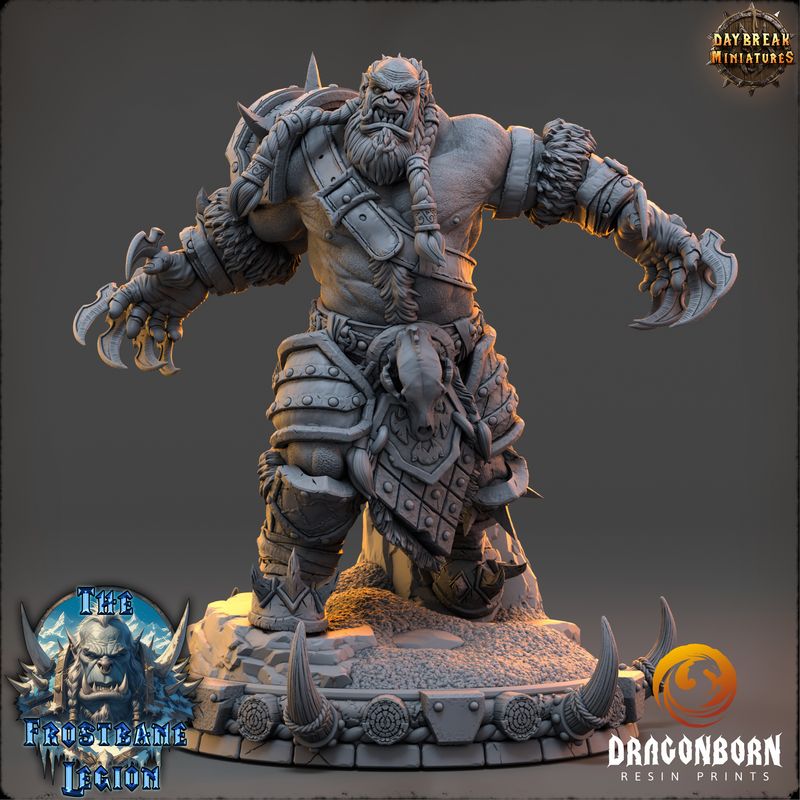 Skalgrim the Unyielding - Orc Ork Warrior DnD RPG Wargaming Miniatures