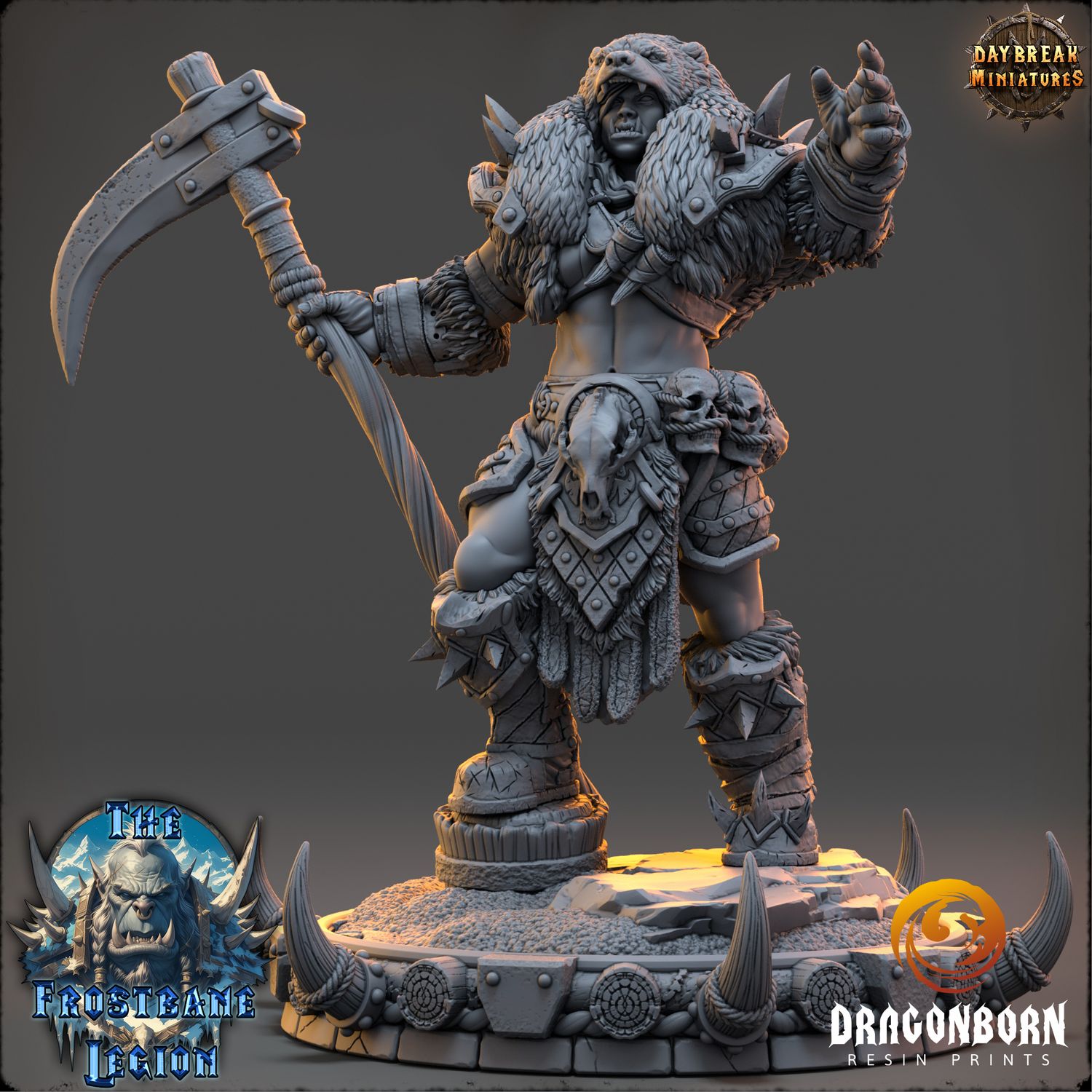 Vhala the Crimson Howler - Orc Ork Warrior DnD RPG Wargaming Miniatures