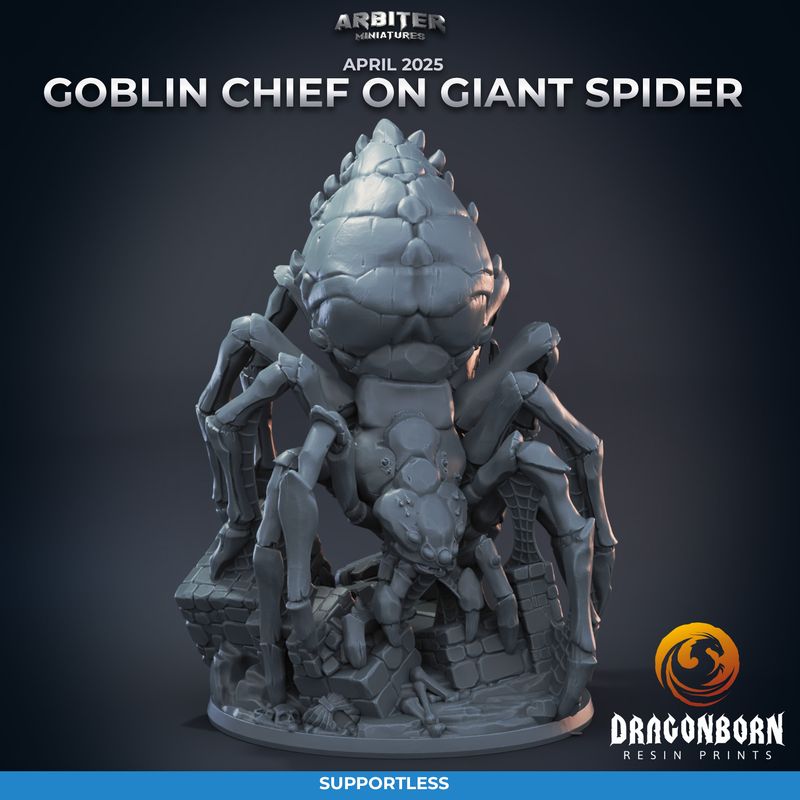 Giant Spider [25/04] - DnD RPG Wargaming Miniatures - supportless version