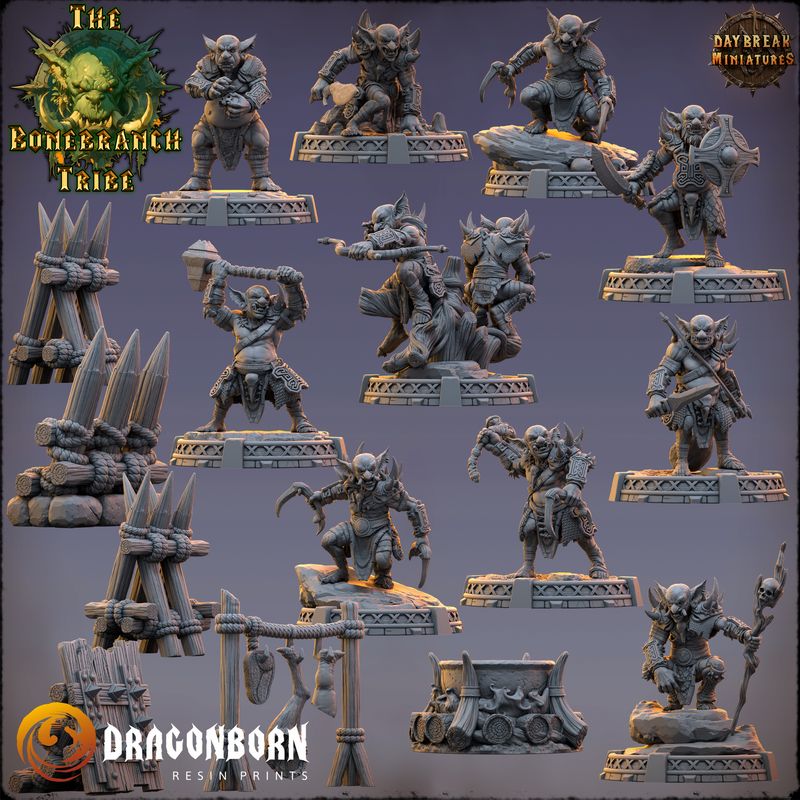 The Bonebranch Tribe - Goblin Warriors DnD RPG Wargaming Miniatures