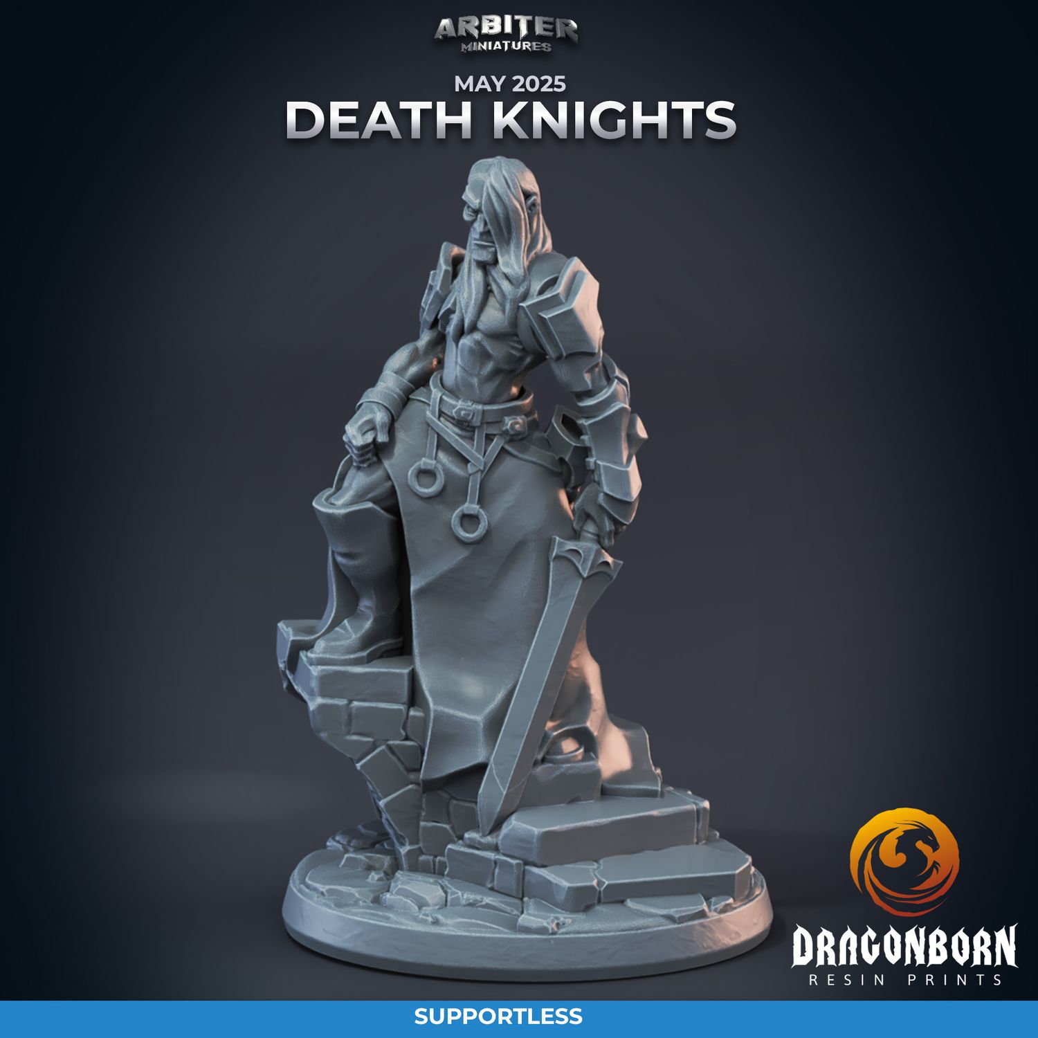 Death Knight 02 [25/05] - DnD RPG Wargaming Miniatures - supportless version