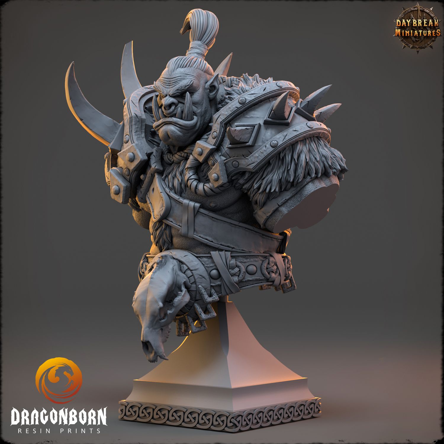 Medhren Iceslice - Ork Orc Warrior Bust