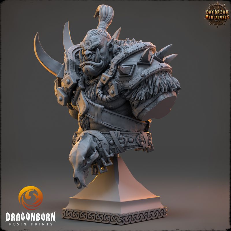 Medhren Iceslice - Ork Orc Warrior Bust