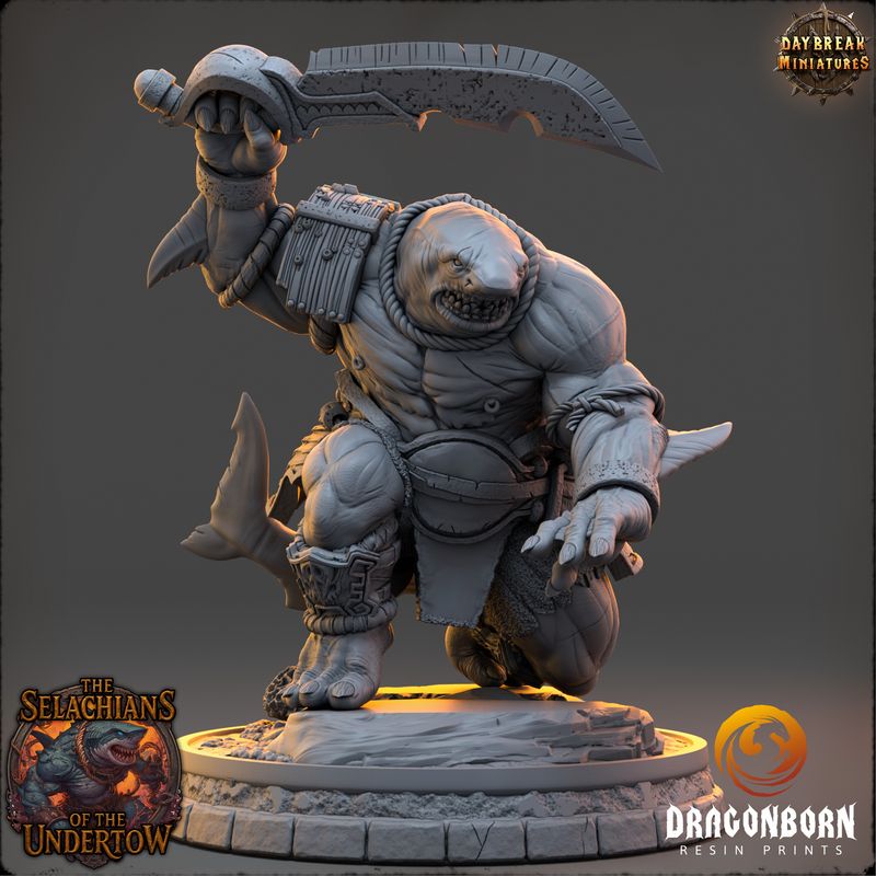 Jharrek Breaktooth - Sharkin Warrior DnD RPG Wargaming Miniatures