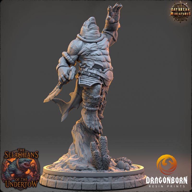 Nymor Spineslick - Sharkin Warrior DnD RPG Wargaming Miniatures