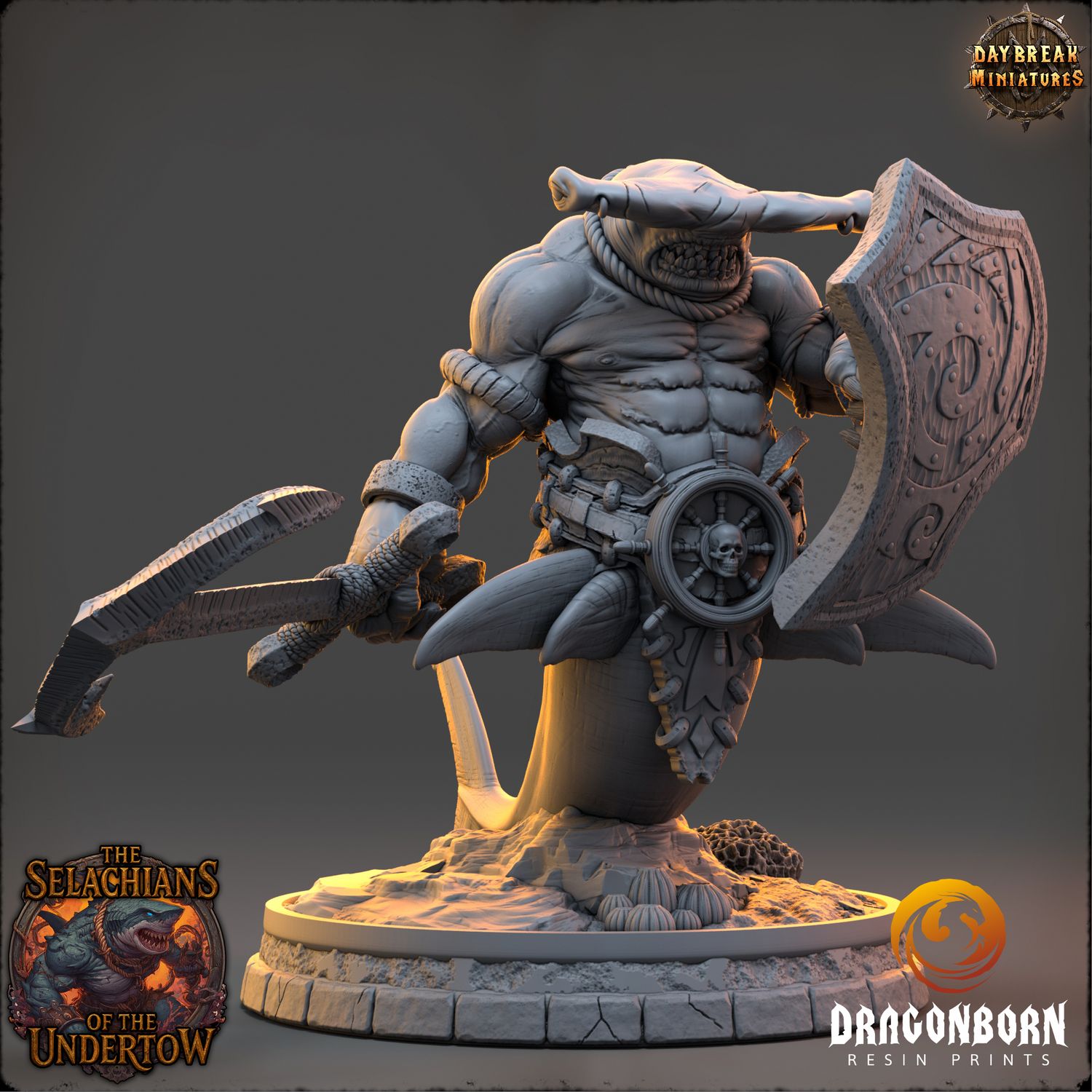 Marris the Maw - Sharkin Warrior DnD RPG Wargaming Miniatures