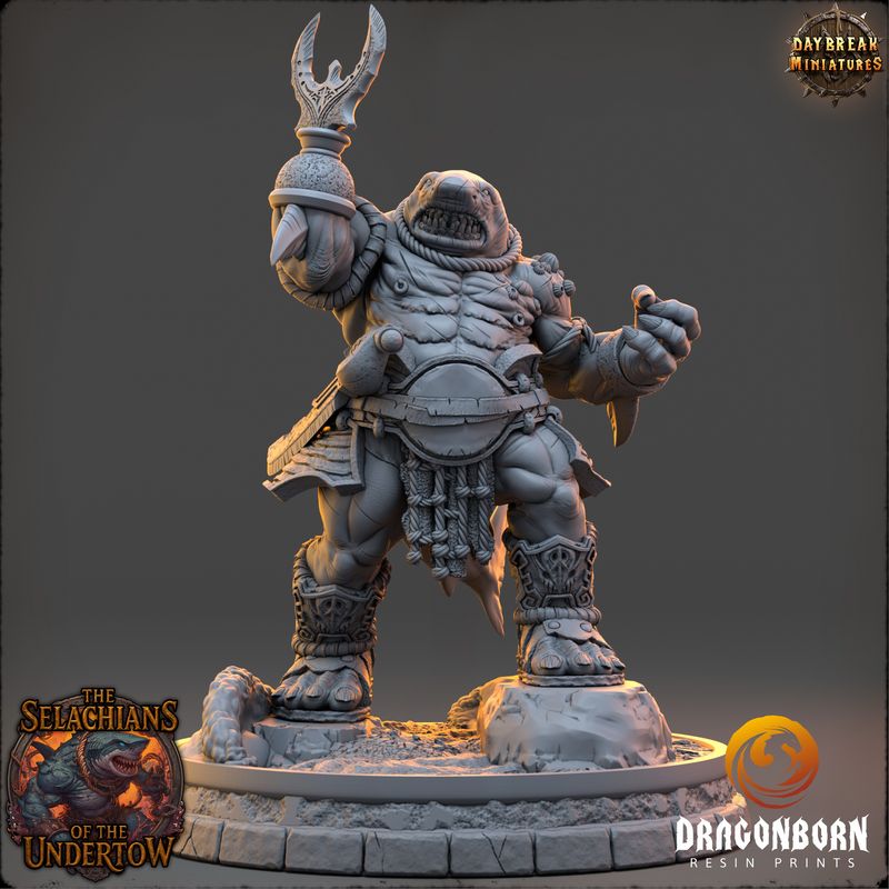 Skelith Nine-Gills - Sharkin Warrior DnD RPG Wargaming Miniatures