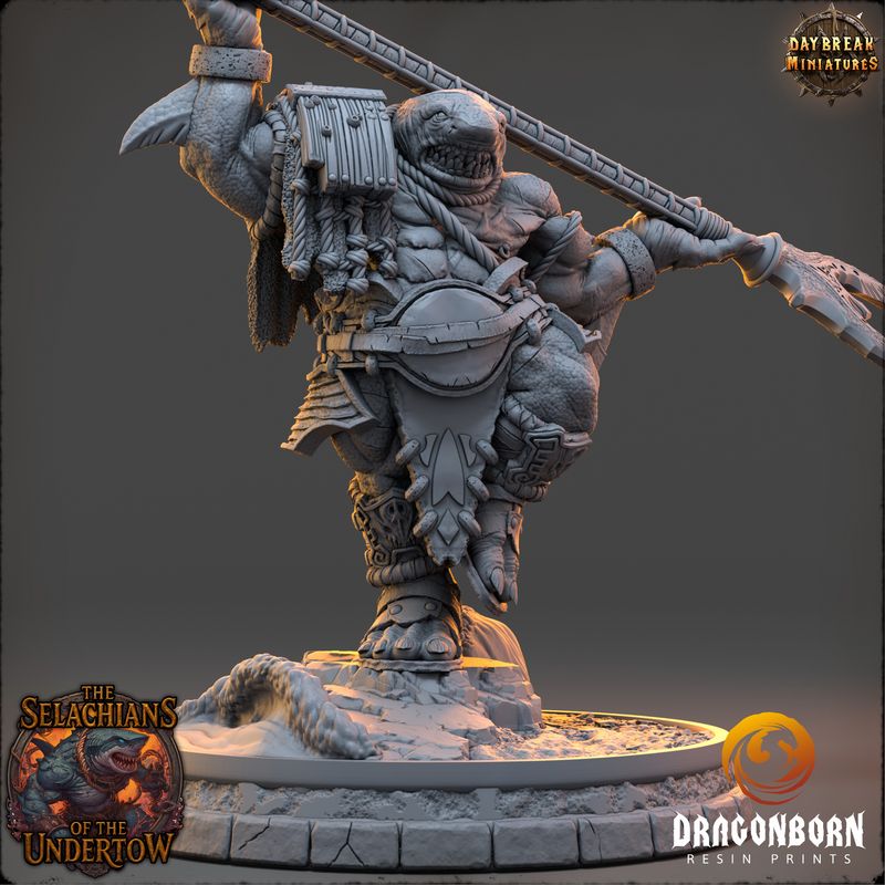 Thressik of the Deep - Sharkin Warrior DnD RPG Wargaming Miniatures