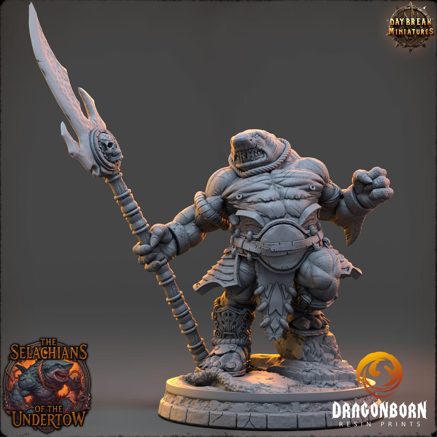 Urran Shellpiercer - Sharkin Warrior DnD RPG Wargaming Miniatures