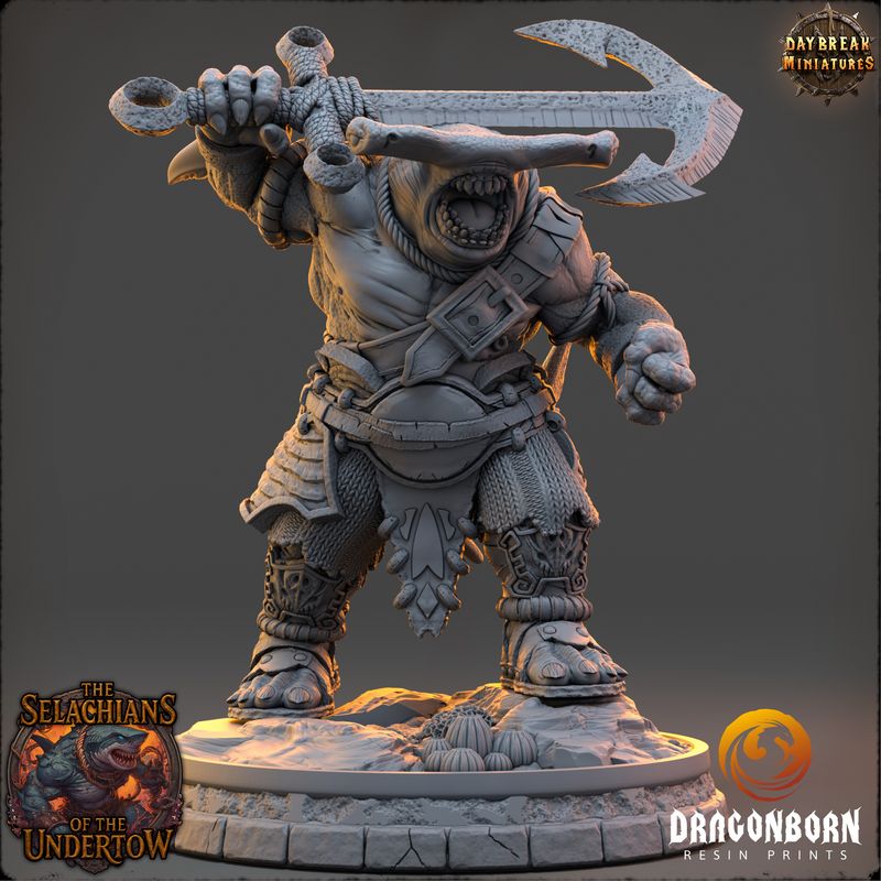 Yethra Coilblood - Sharkin Warrior DnD RPG Wargaming Miniatures