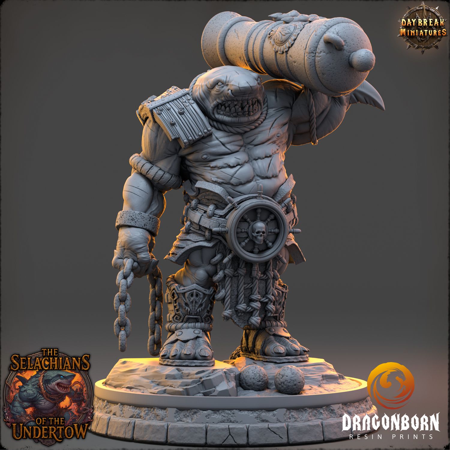 Zunraka Foamveil - Sharkin Warrior DnD RPG Wargaming Miniatures