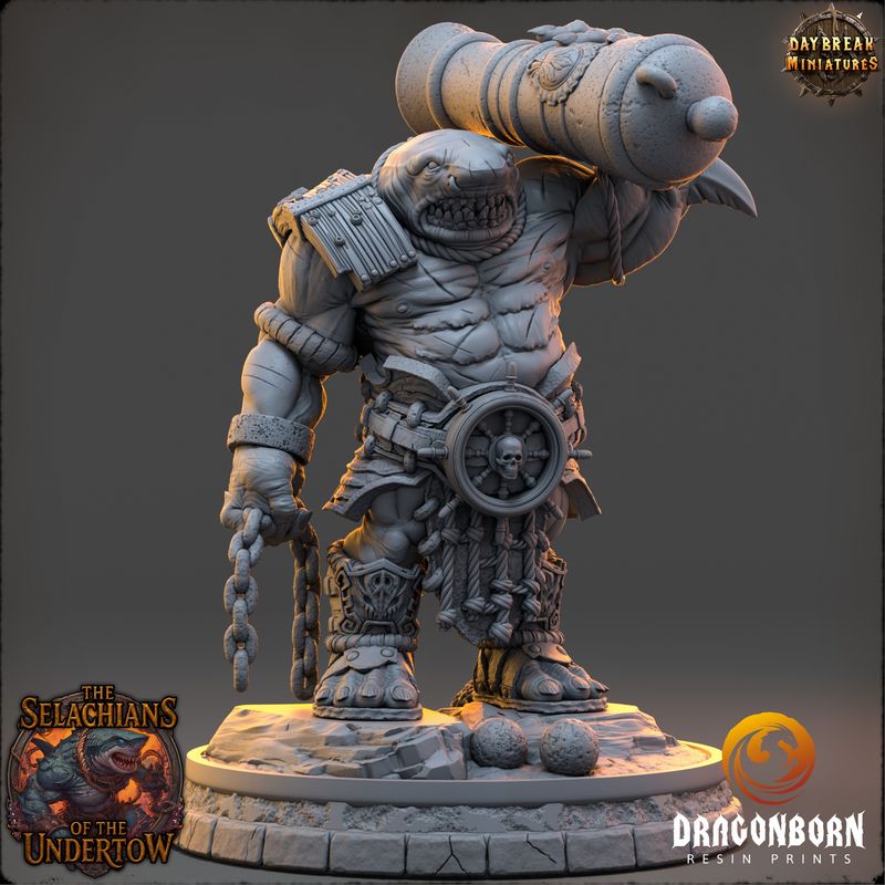 Zunraka Foamveil - Sharkin Warrior DnD RPG Wargaming Miniatures