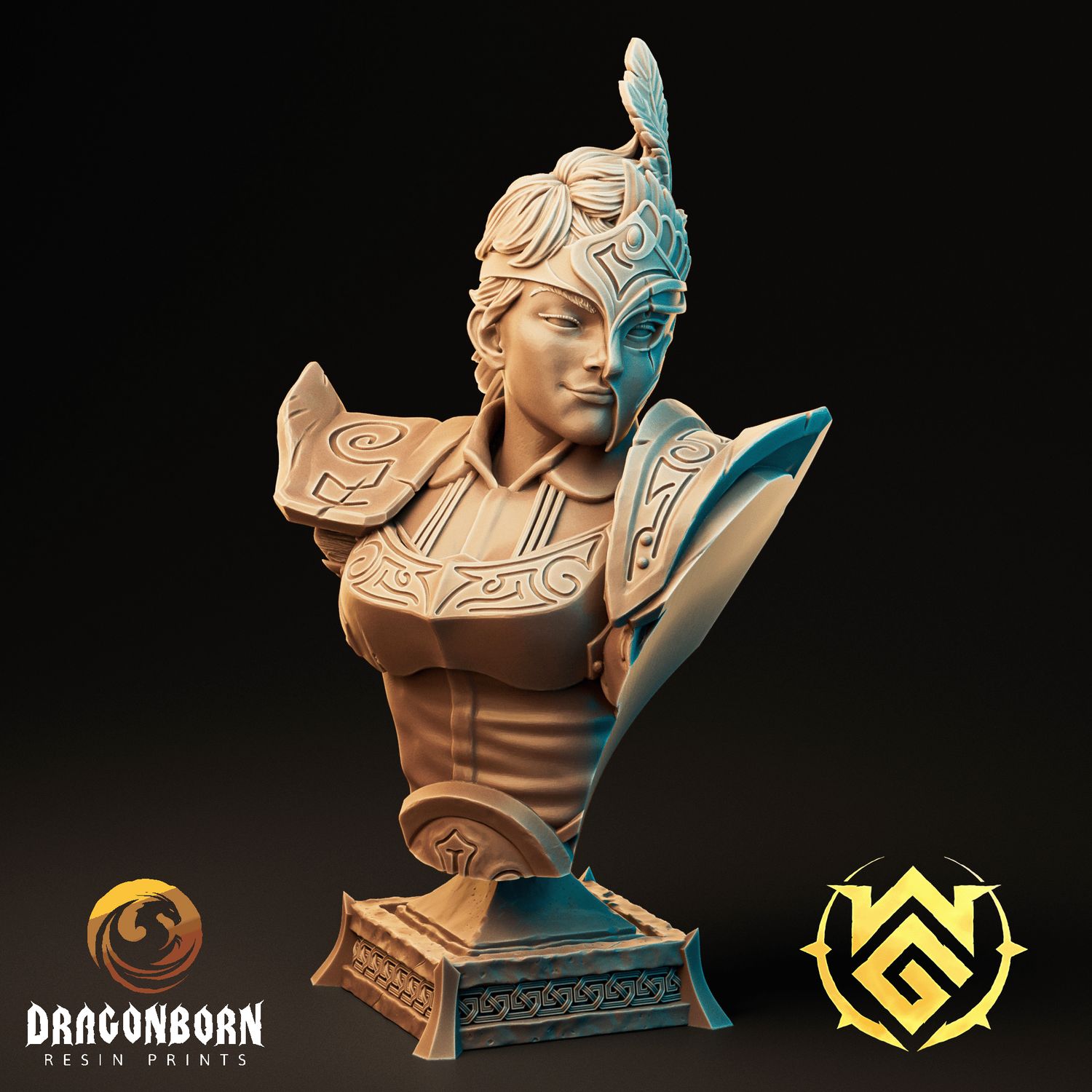 Bust of Royal Spearguard - Human Fighter
