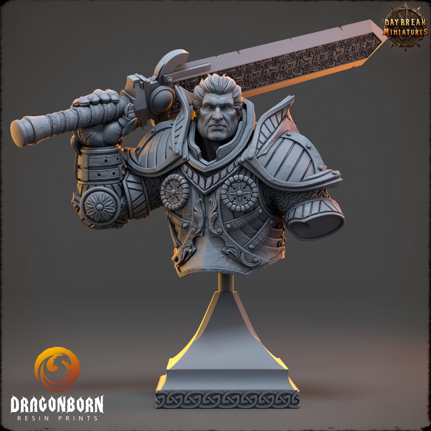 Grand Prêtre Sébastien de l´Ancien Monde - Human Warrior Paladin Knight Bust