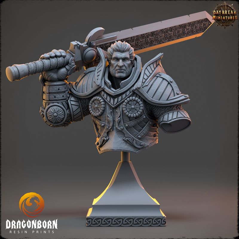 Grand Prêtre Sébastien de l´Ancien Monde - Human Warrior Paladin Knight Bust