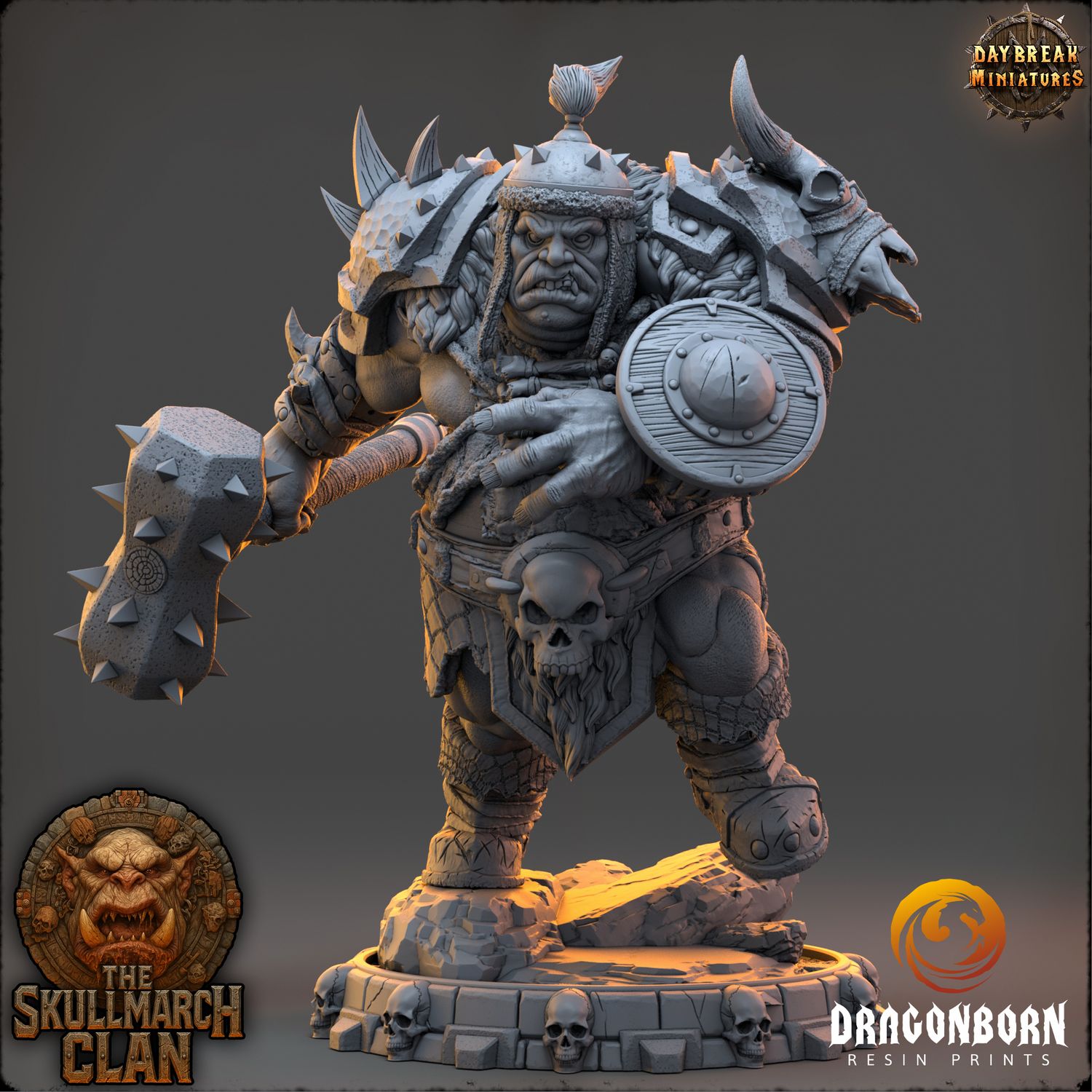 Ugmar Neverkneel - Ogre Warrior DnD RPG Wargaming Miniatures