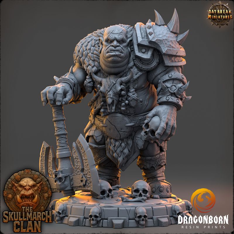 Zurgan Tallykeeper - Ogre Warrior DnD RPG Wargaming Miniatures