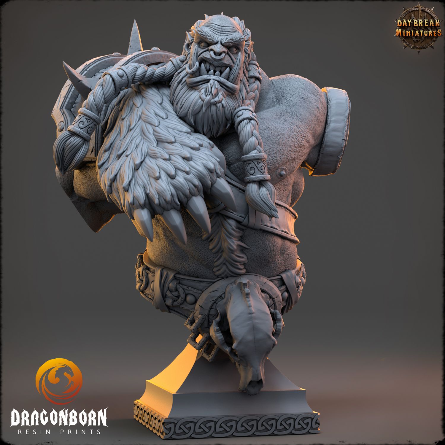 Skalgrim the Unyielding - Orc Warrior Bust