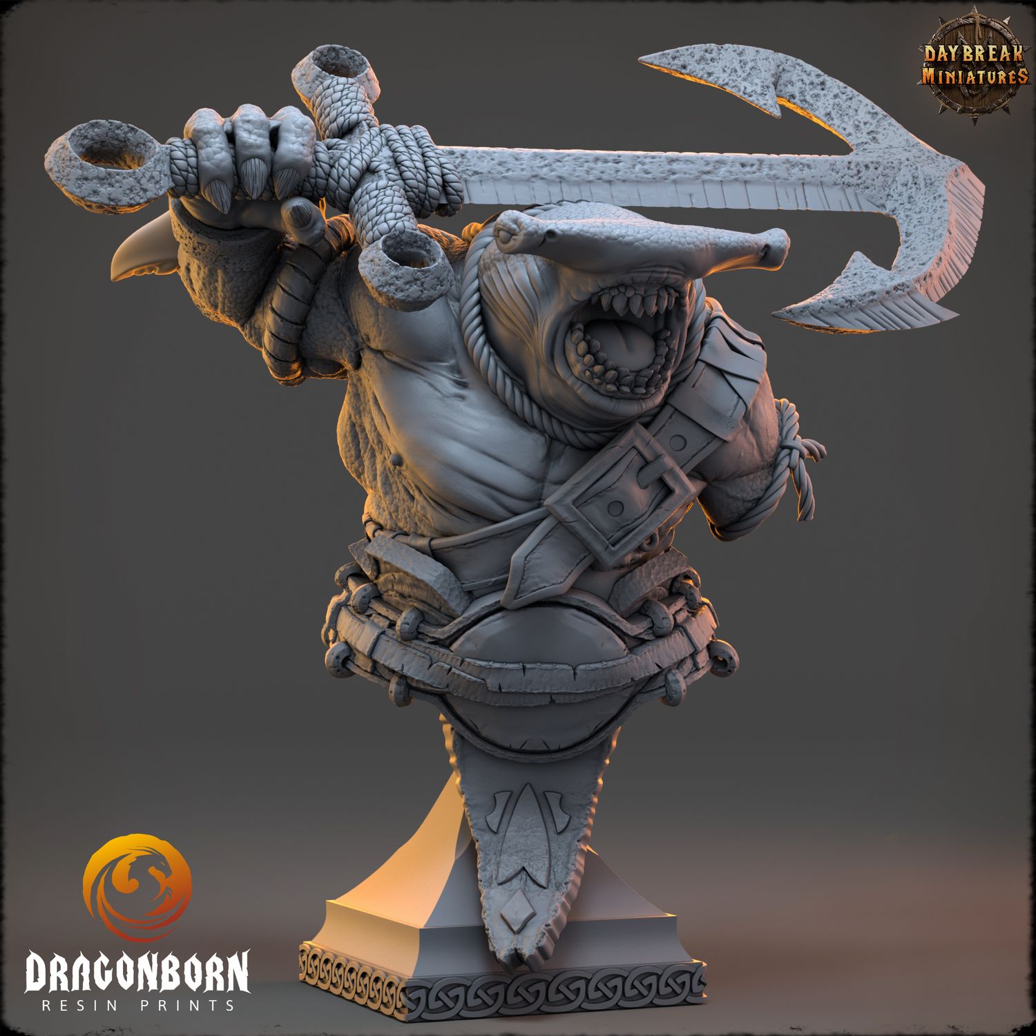 Yethra Coilblood - Sharkin Warrior Bust